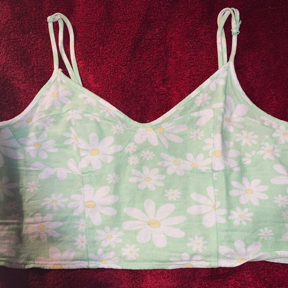 Green Crop Top
